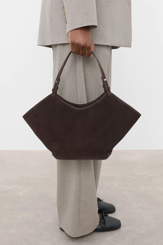 Dilba Mini Tote Bag Suede Chocolate