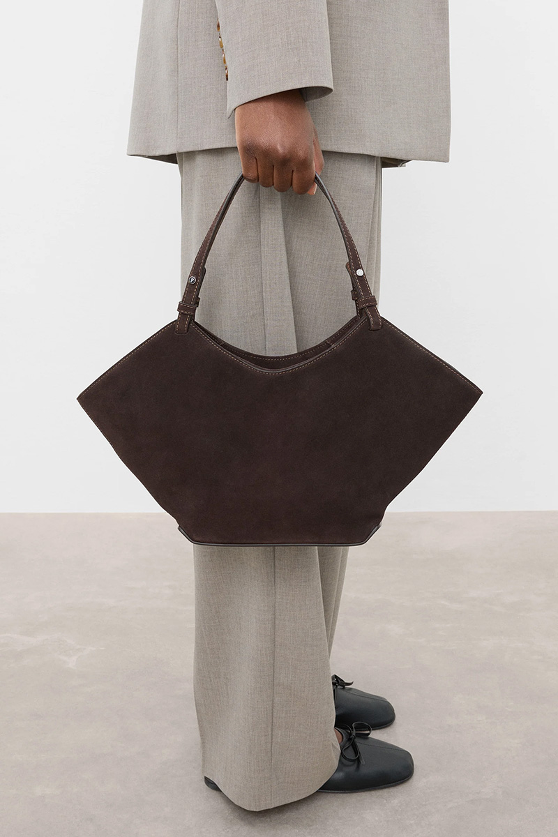 Dilba Mini Tote Bag Suede Chocolate