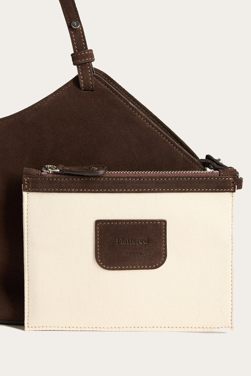 Dilba Mini Tote Bag Suede Chocolate - Bilde 5