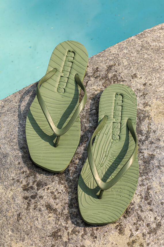 Tapered Green Flip Flop