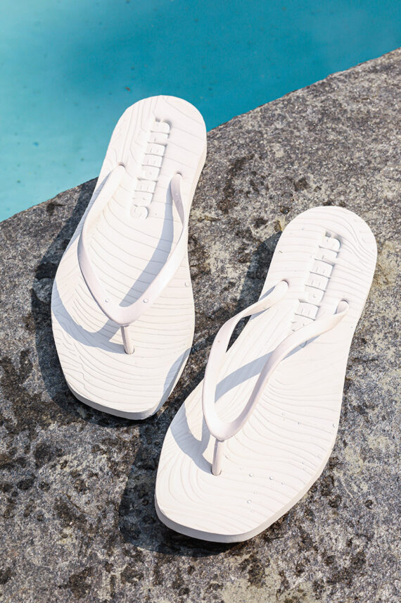 Tapered White Flip Flop
