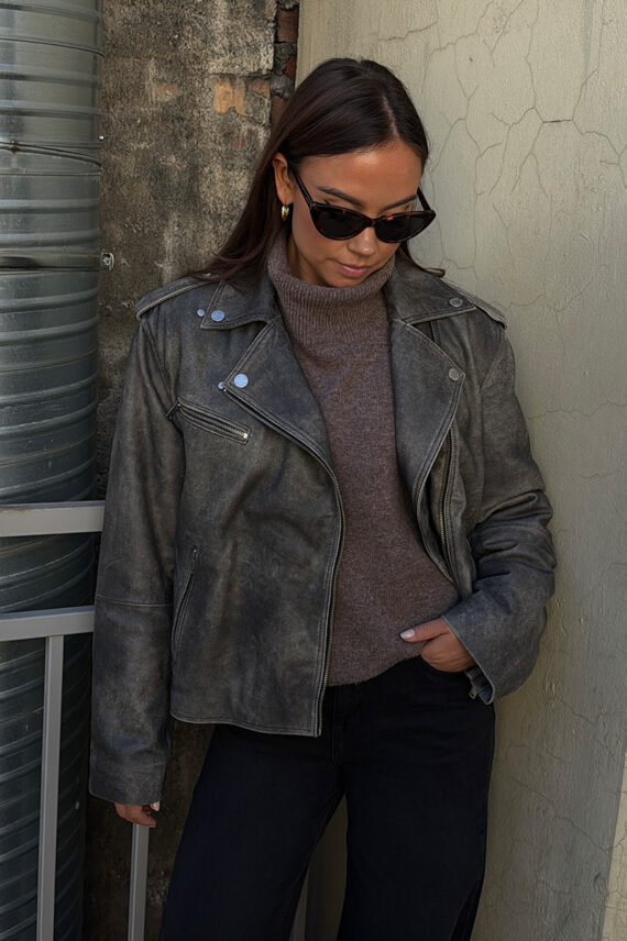 GZnaomi Vintage Jacket Cold Vintage Grey