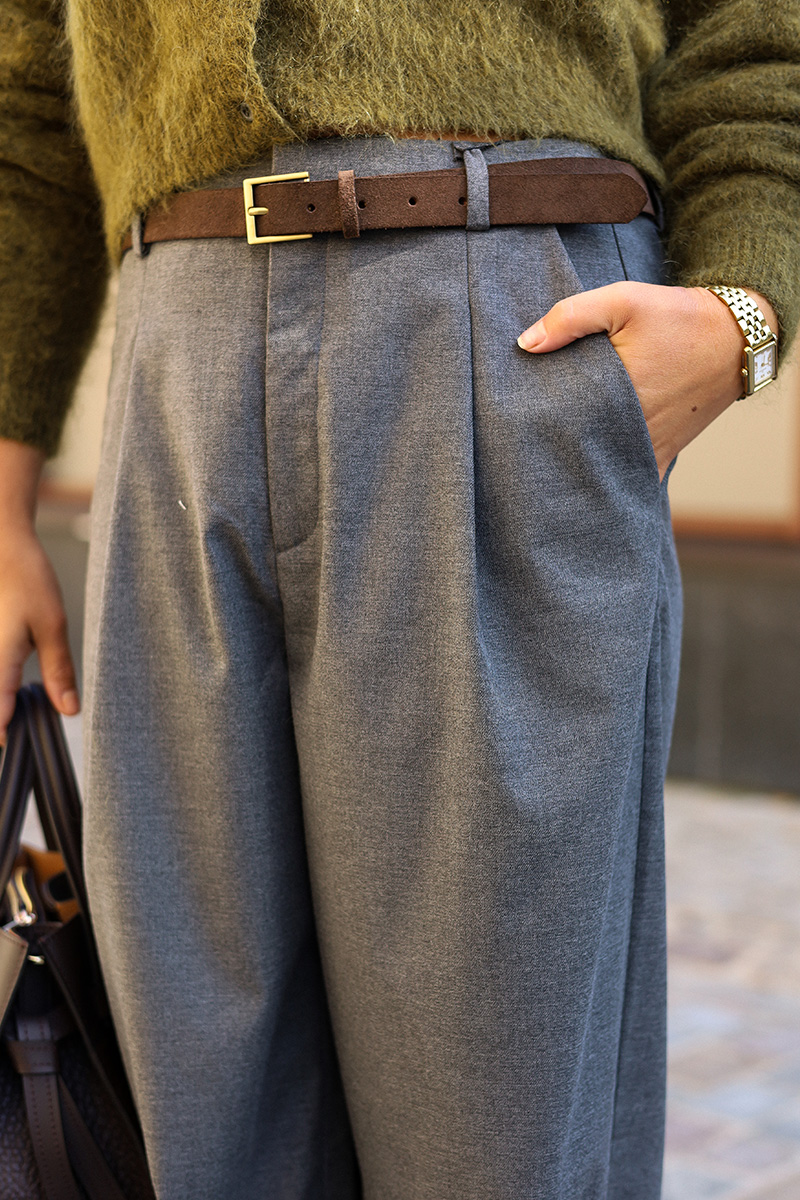 GZpaula Wide Pants Dark Grey Melange - Bilde 2