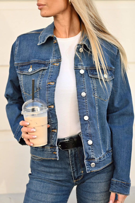 NicholiaPW Jacket Medium Dark Blue Denim
