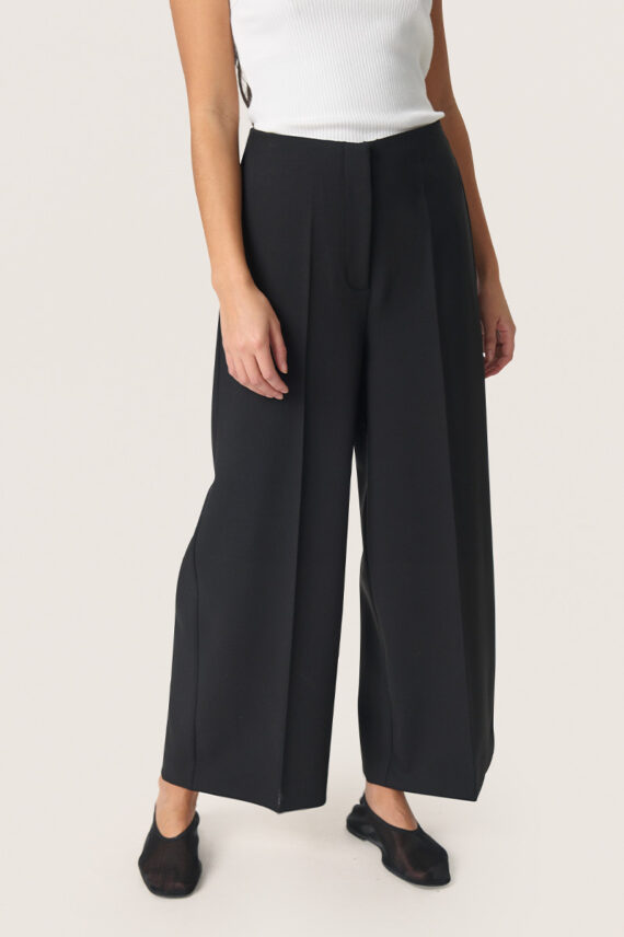 SLCorinne Wide Cropped Pants Black
