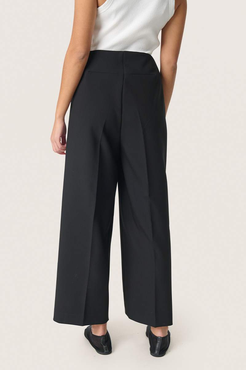 SLCorinne Wide Cropped Pants Black - Bilde 2