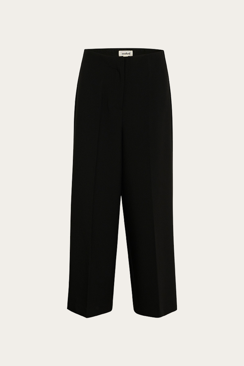 SLCorinne Wide Cropped Pants Black - Bilde 3