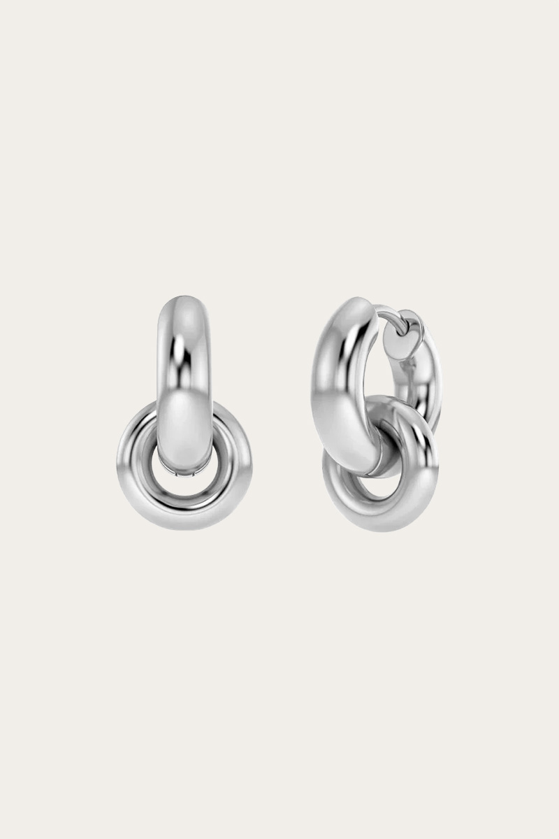 Chunky Eternal Earrings Silver - Bilde 2