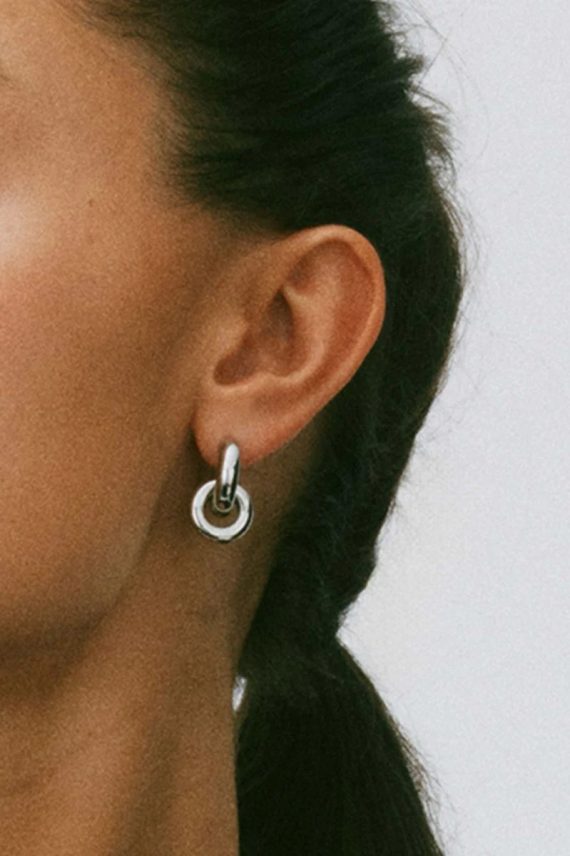 Chunky Eternal Earrings Silver