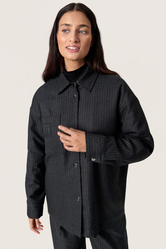 SL Malodi Jacket Grey Melange Pinstripe