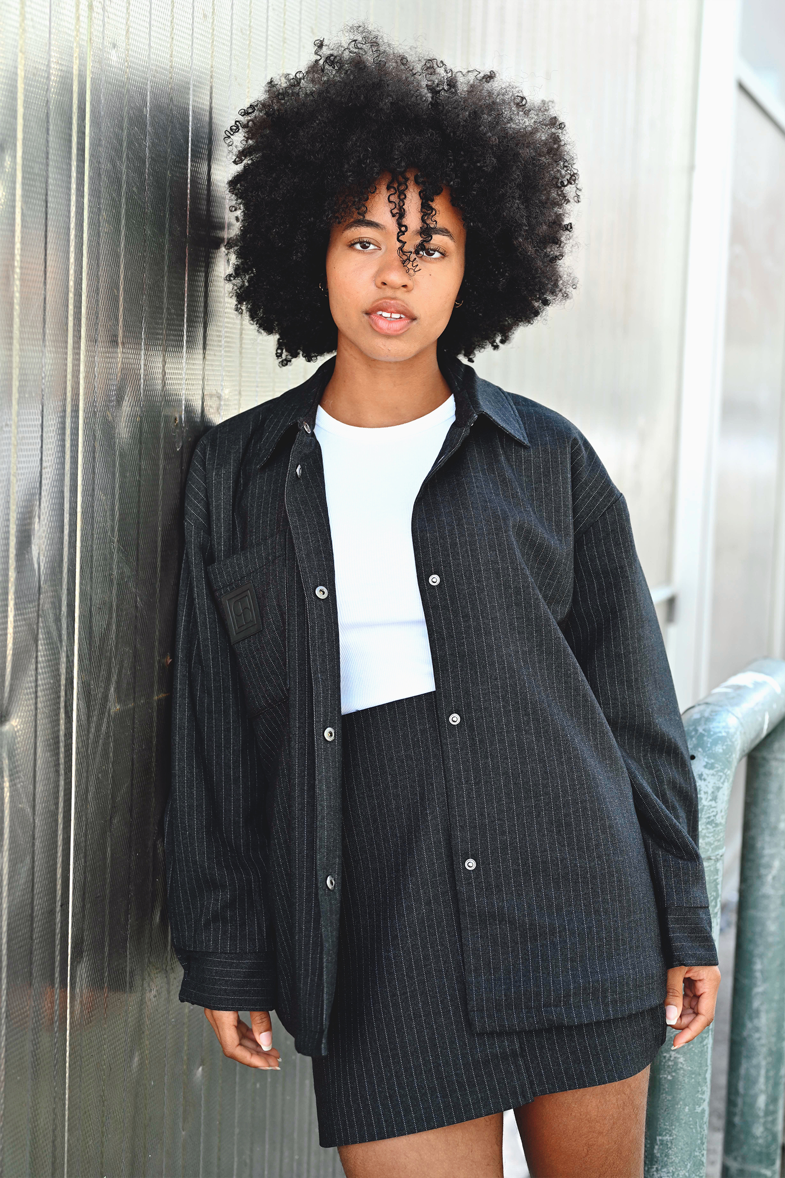 SL Malodi Jacket Grey Melange Pinstripe - Bilde 5