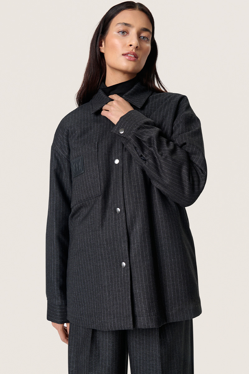 SL Malodi Jacket Grey Melange Pinstripe - Bilde 2