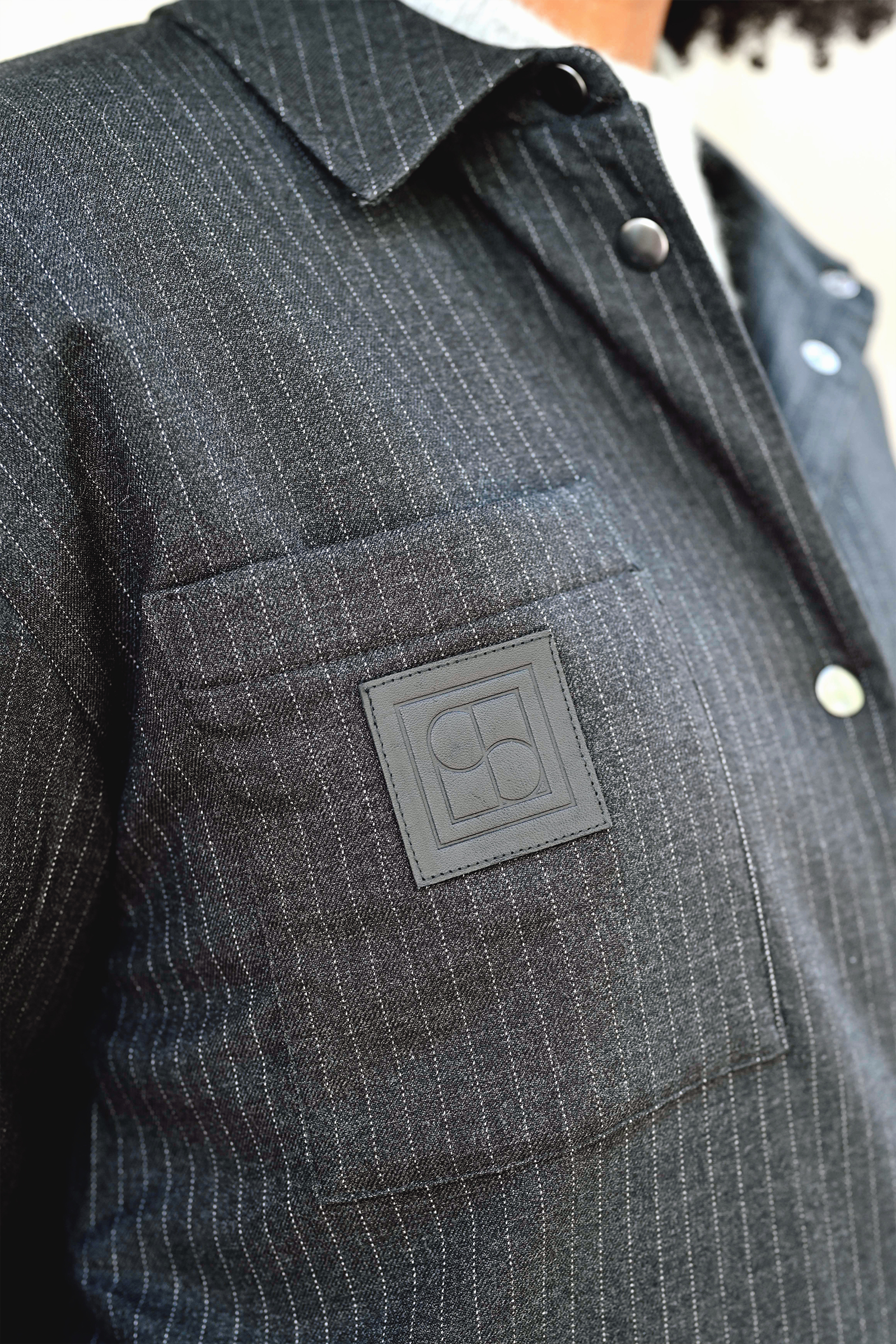 SL Malodi Jacket Grey Melange Pinstripe - Bilde 8