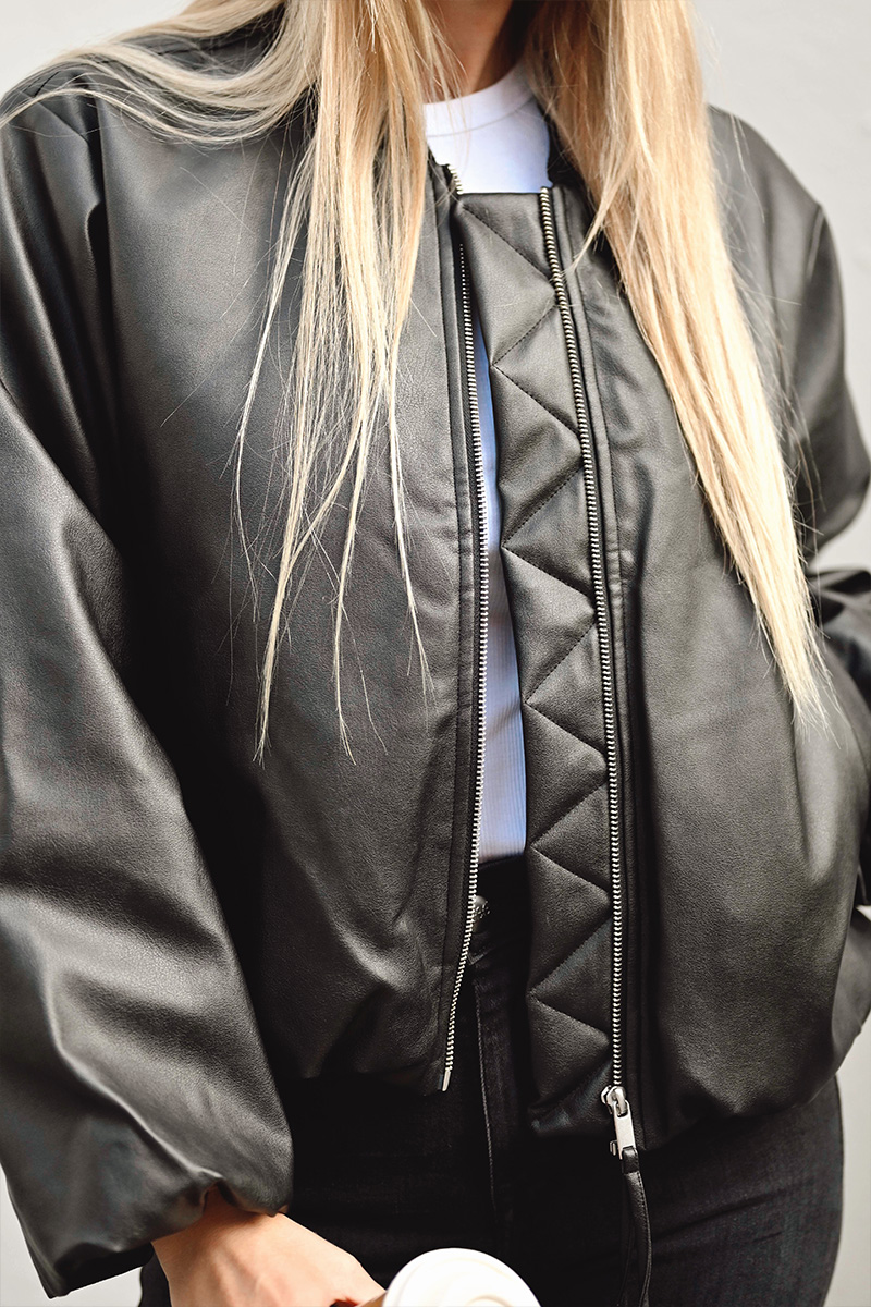 SLTrudea Bomber Jacket Black - Bilde 4