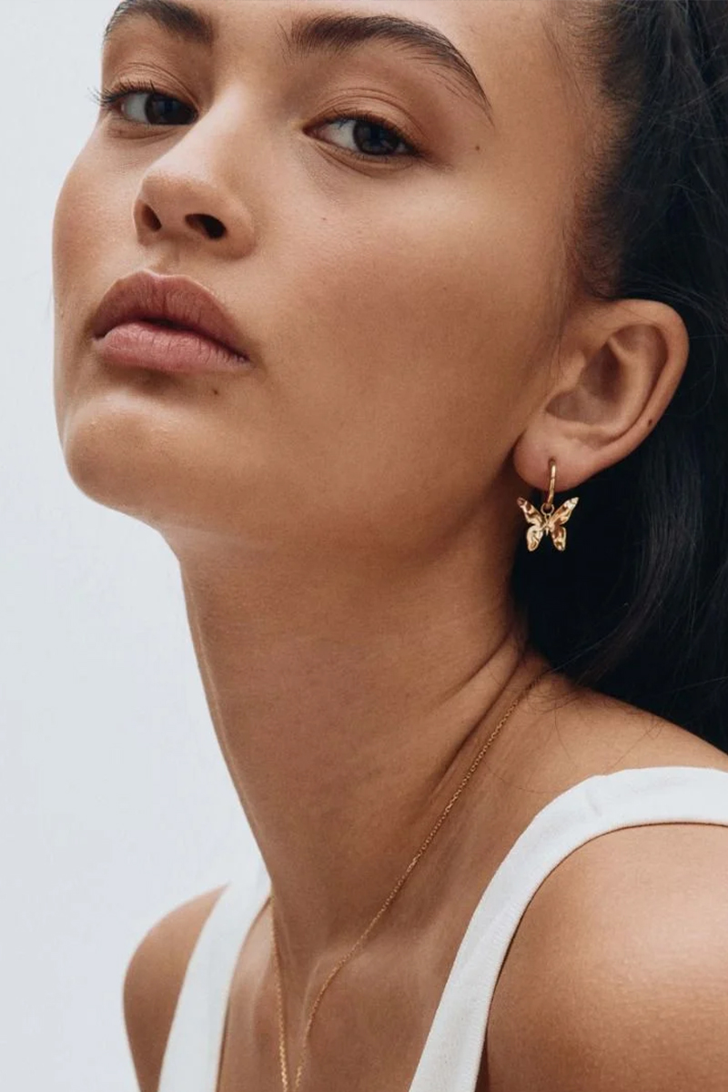 Butterfly Hoops Gold