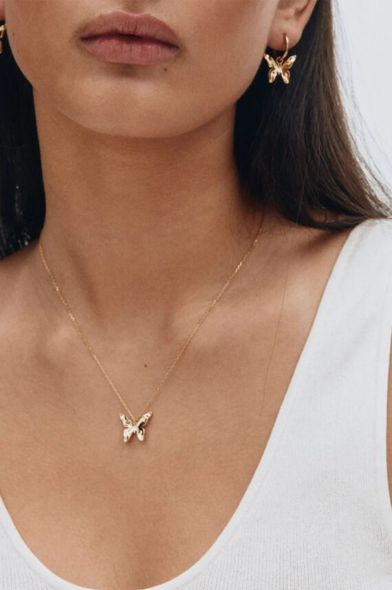 Butterfly Necklace Gold