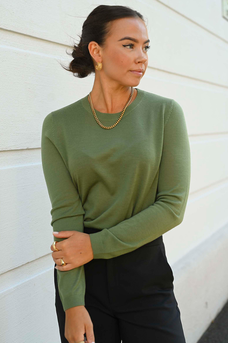 Else Sweater Green - Bilde 2