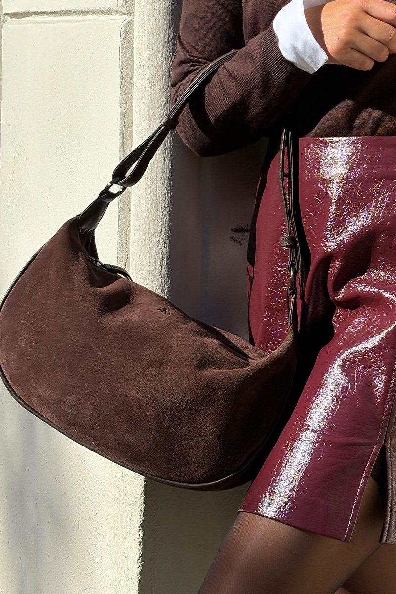 MuseMBG Bag Suede Dark Brown - Bilde 7