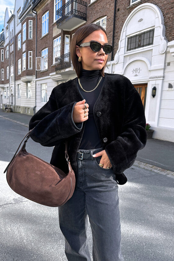 Reversible Collarless Blouson Black