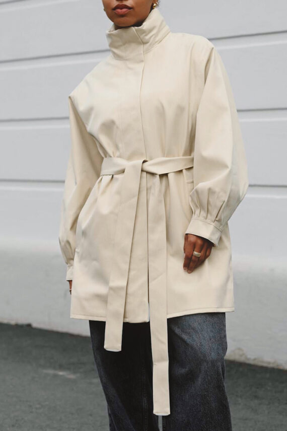 Rossby Coat Beige Denim