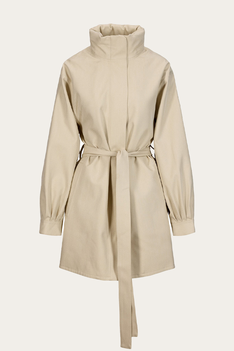 Rossby Coat Beige Denim - Bilde 3