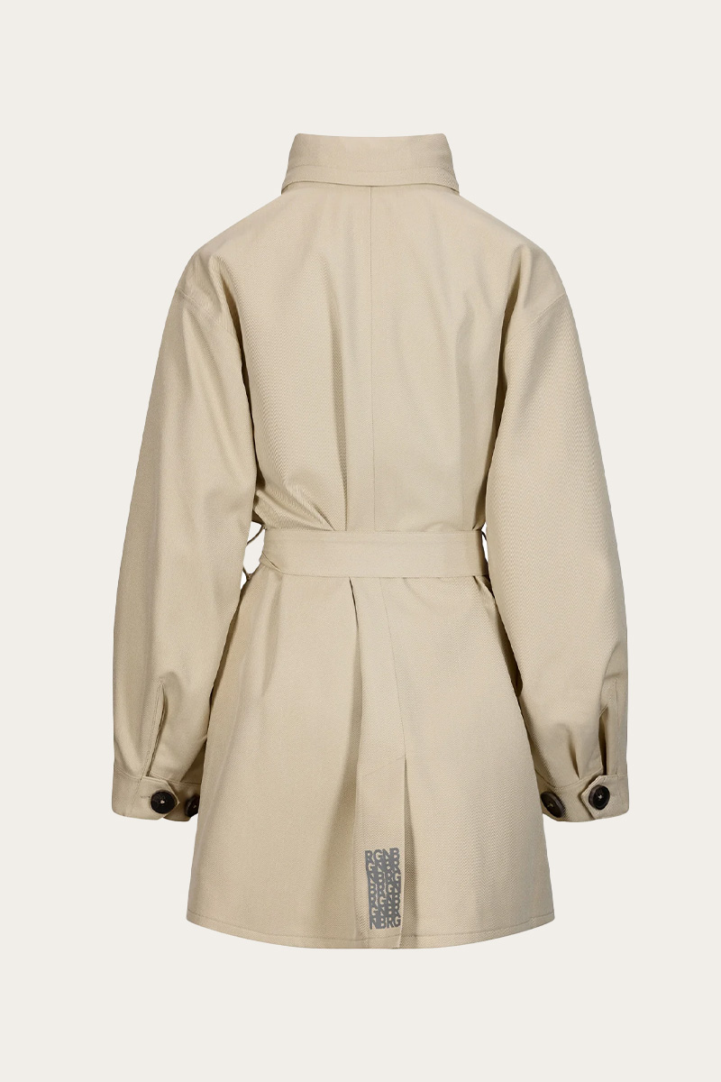 Rossby Coat Beige Denim - Bilde 2