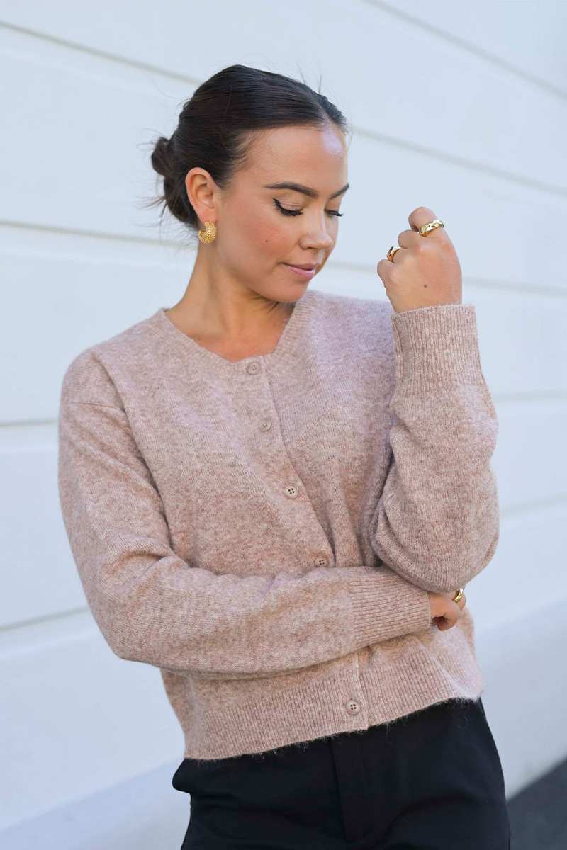 Silja Cardigan Mocca - Bilde 5