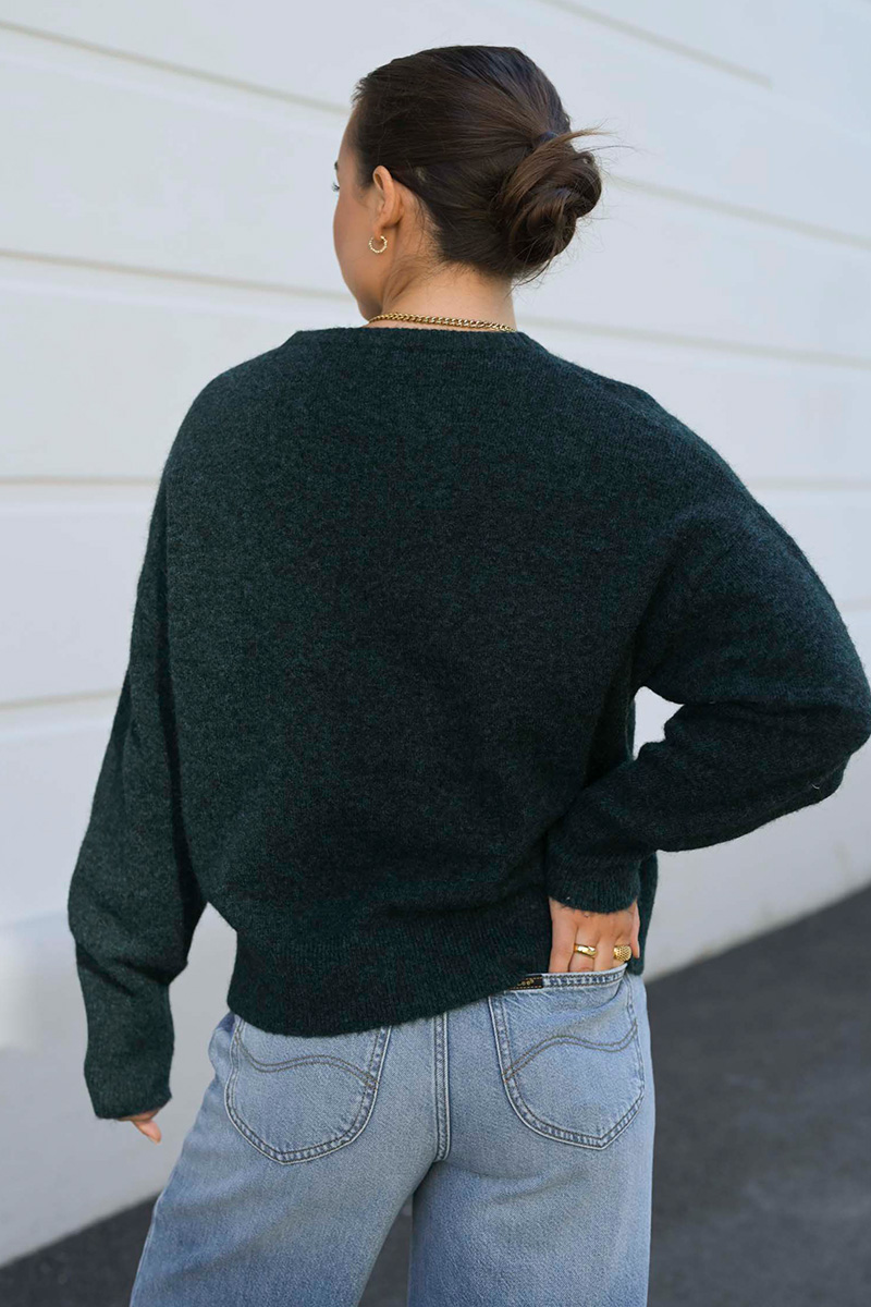 Silja O-neck Green - Bilde 2