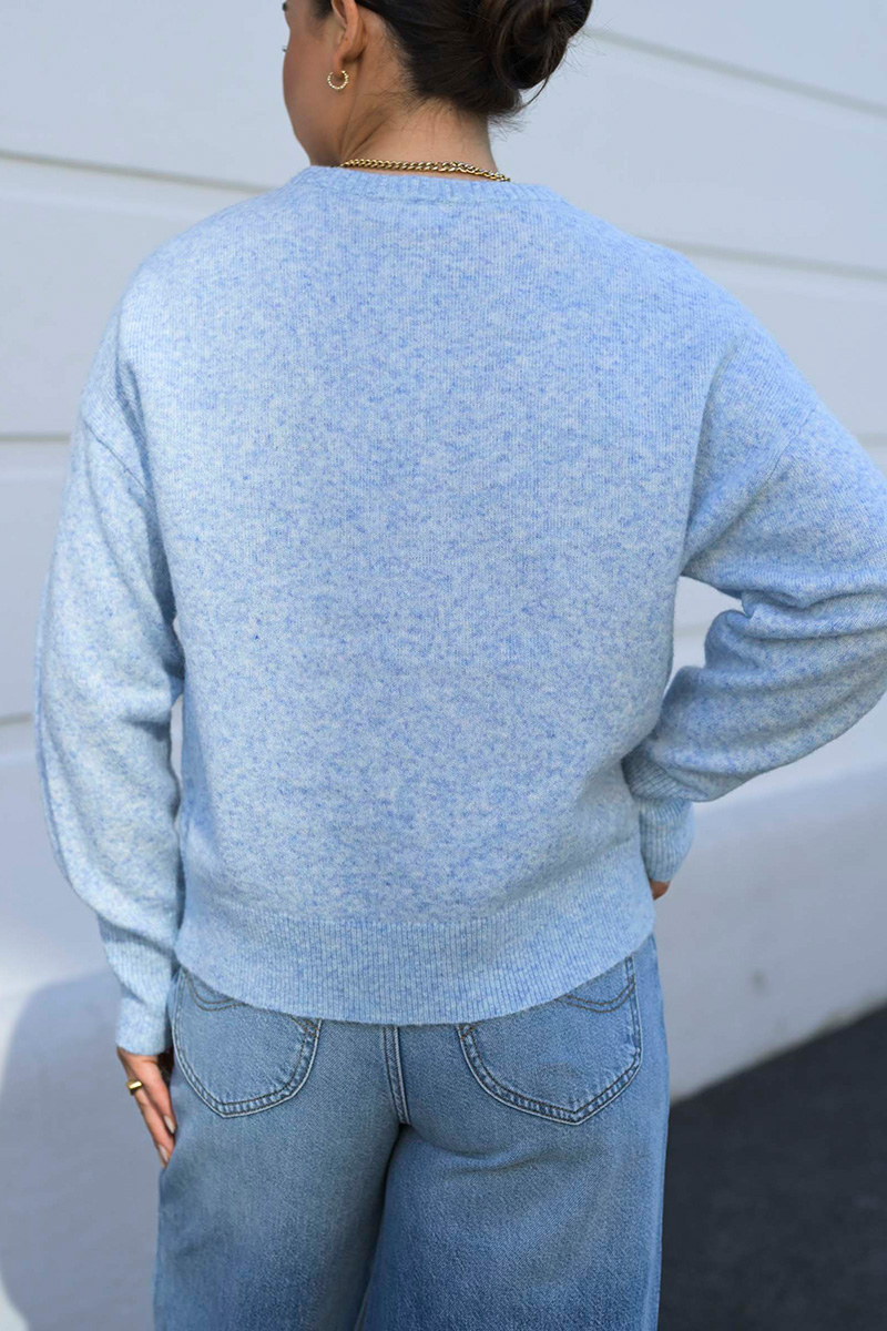 Silja O-Neck Light Blue - Bilde 4