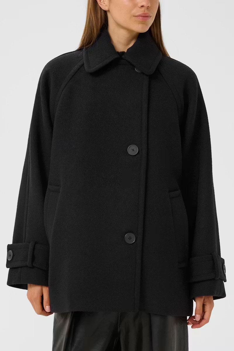Thora Minona Coat Black - Bilde 4