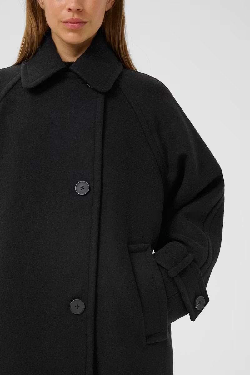 Thora Minona Coat Black - Bilde 3