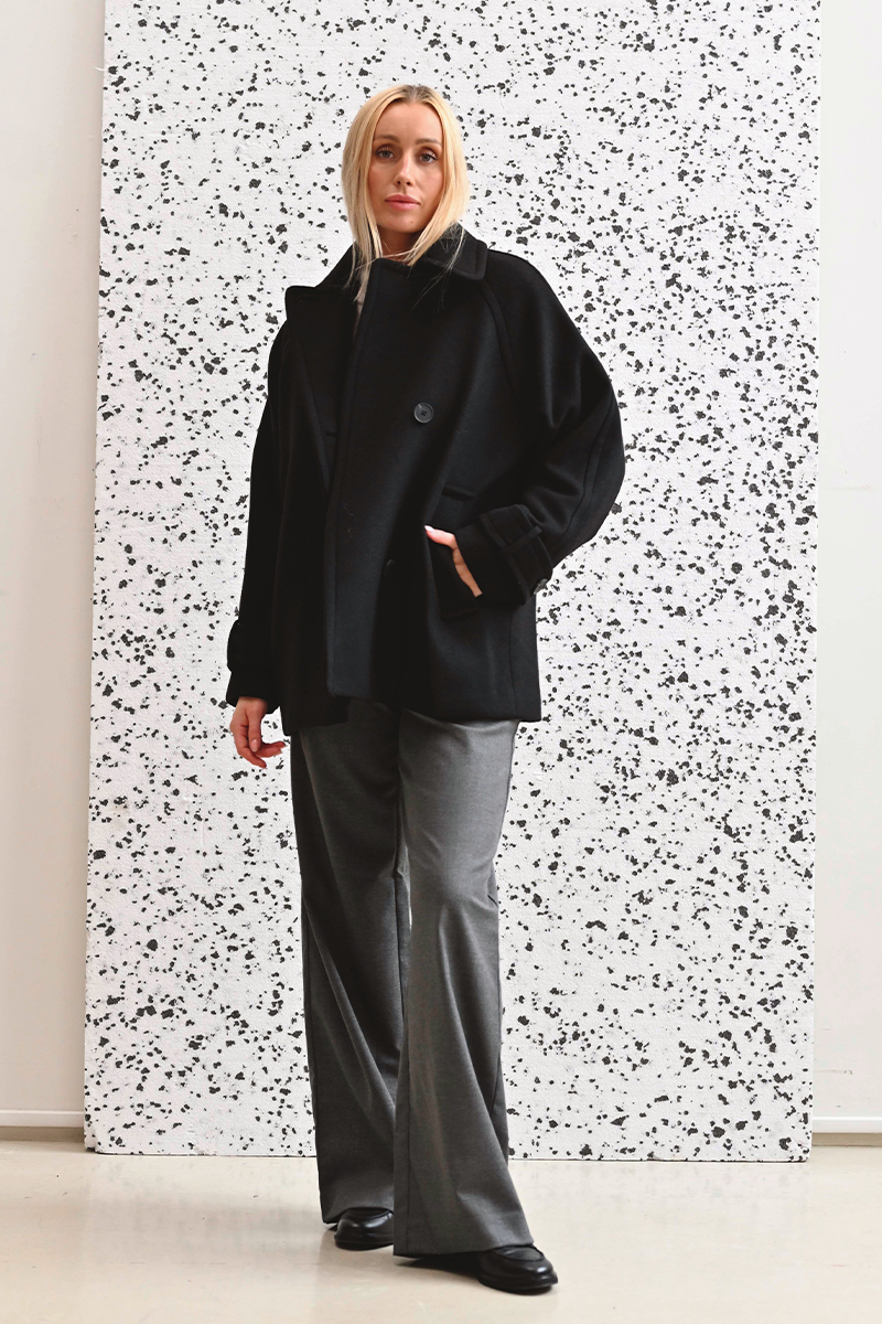 Thora Minona Coat Black - Bilde 4