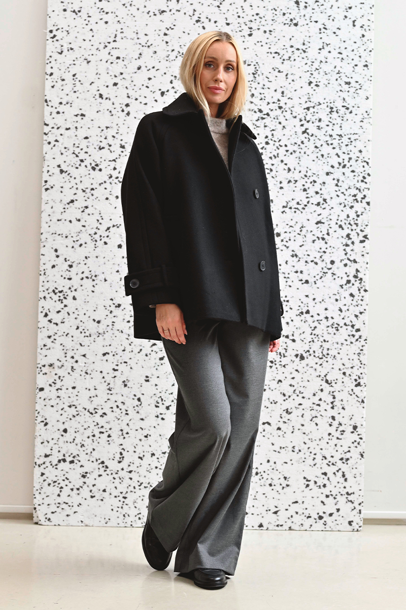 Thora Minona Coat Black - Bilde 2