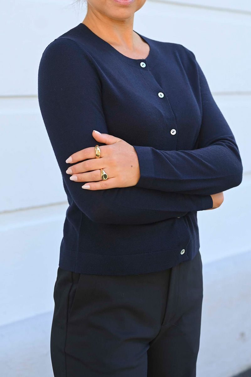 Virve Cardigan Navy - Bilde 2