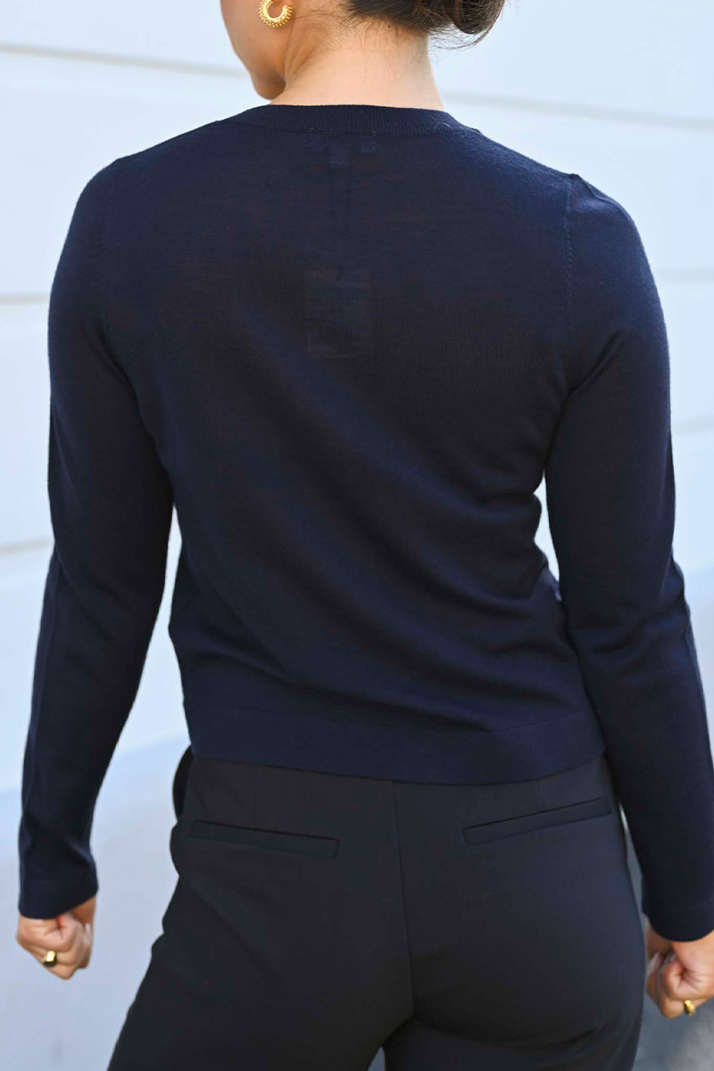 Virve Cardigan Navy - Bilde 3