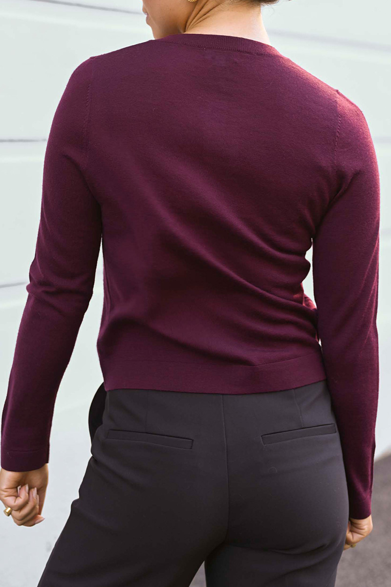 Virve Cardigan Oksblood - Bilde 2
