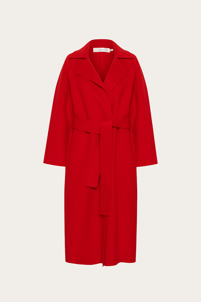 Yilla IW Long Coat Cranberry - Bilde 3