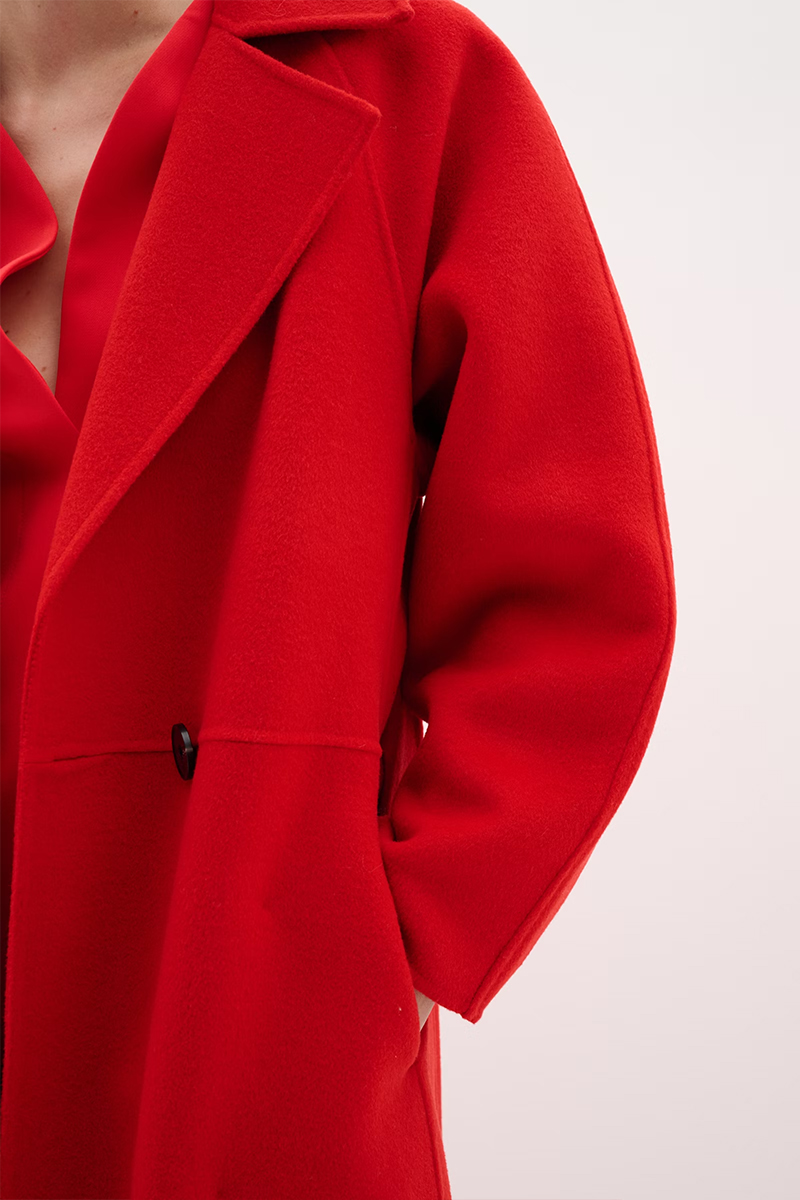 Yilla IW Long Coat Cranberry - Bilde 6