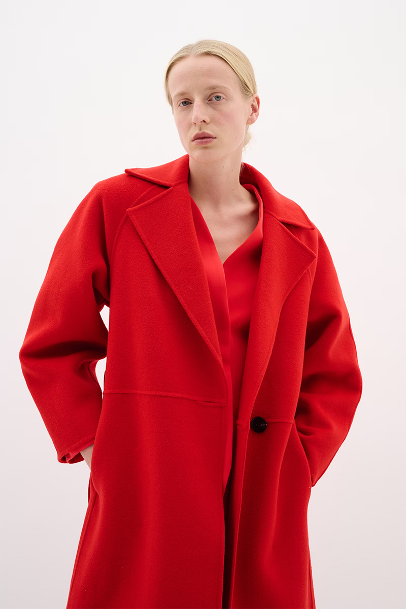 Yilla IW Long Coat Cranberry - Bilde 5