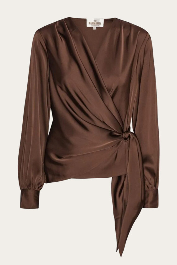 Ines Blouse Semi Rich Brown