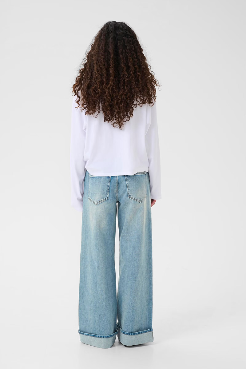 Sara wide jeans Washed Blue - Bilde 4