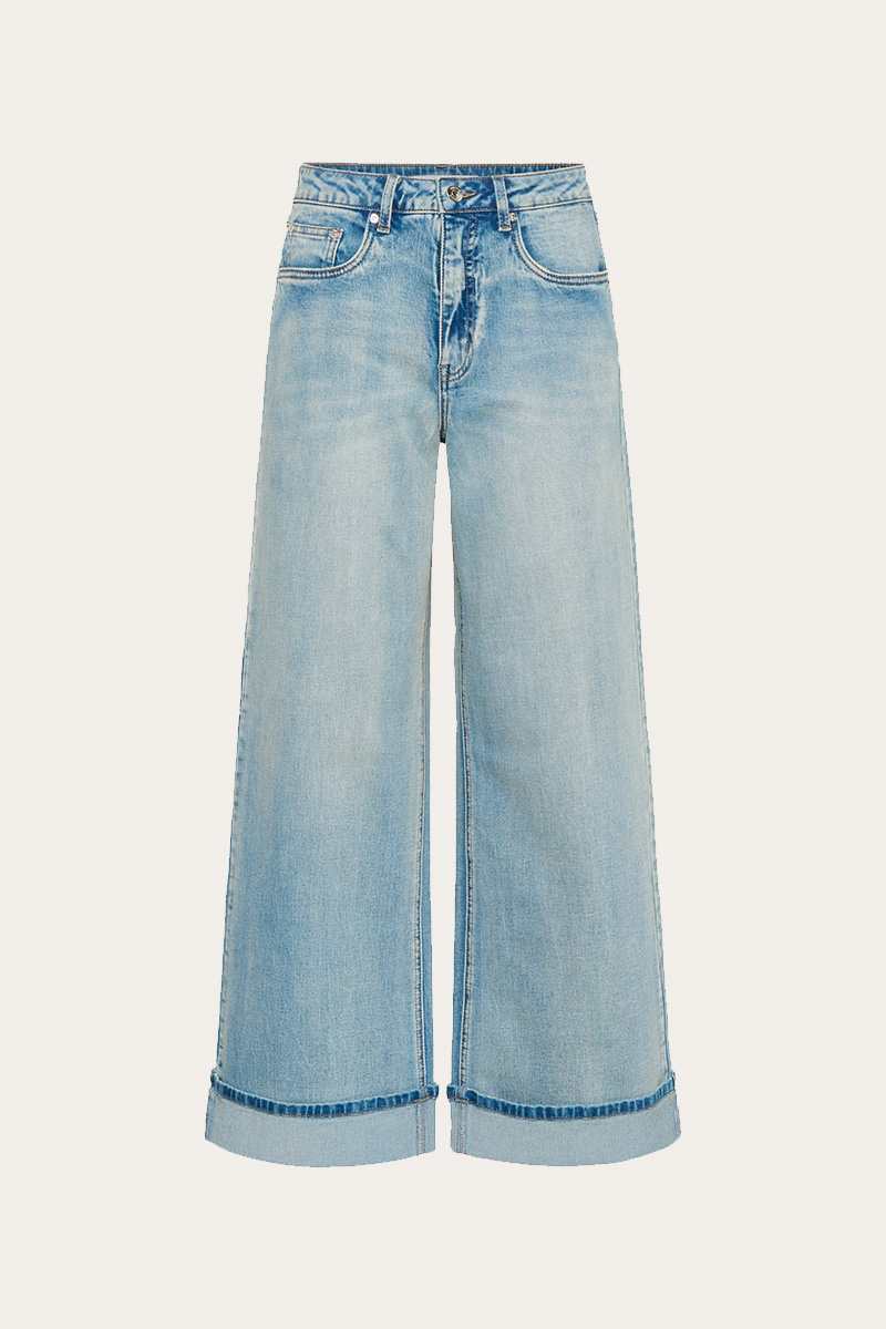 Sara wide jeans Washed Blue - Bilde 3