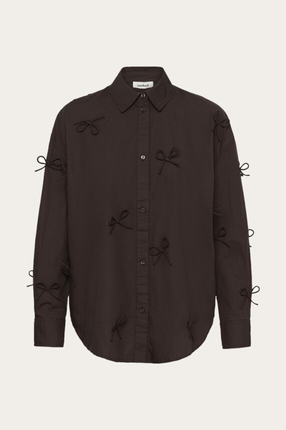 SLJoa Bow Shirt Chocolate
