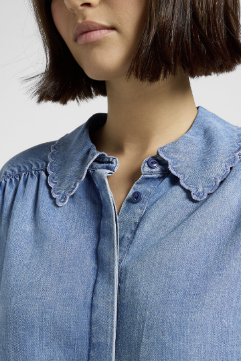 Statement Collar Shirt Indigo Rum - Bilde 2