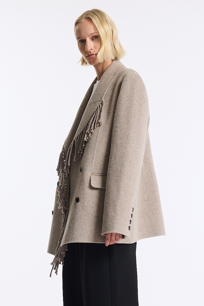 Beth Wool Jacket Taupe - Bilde 3