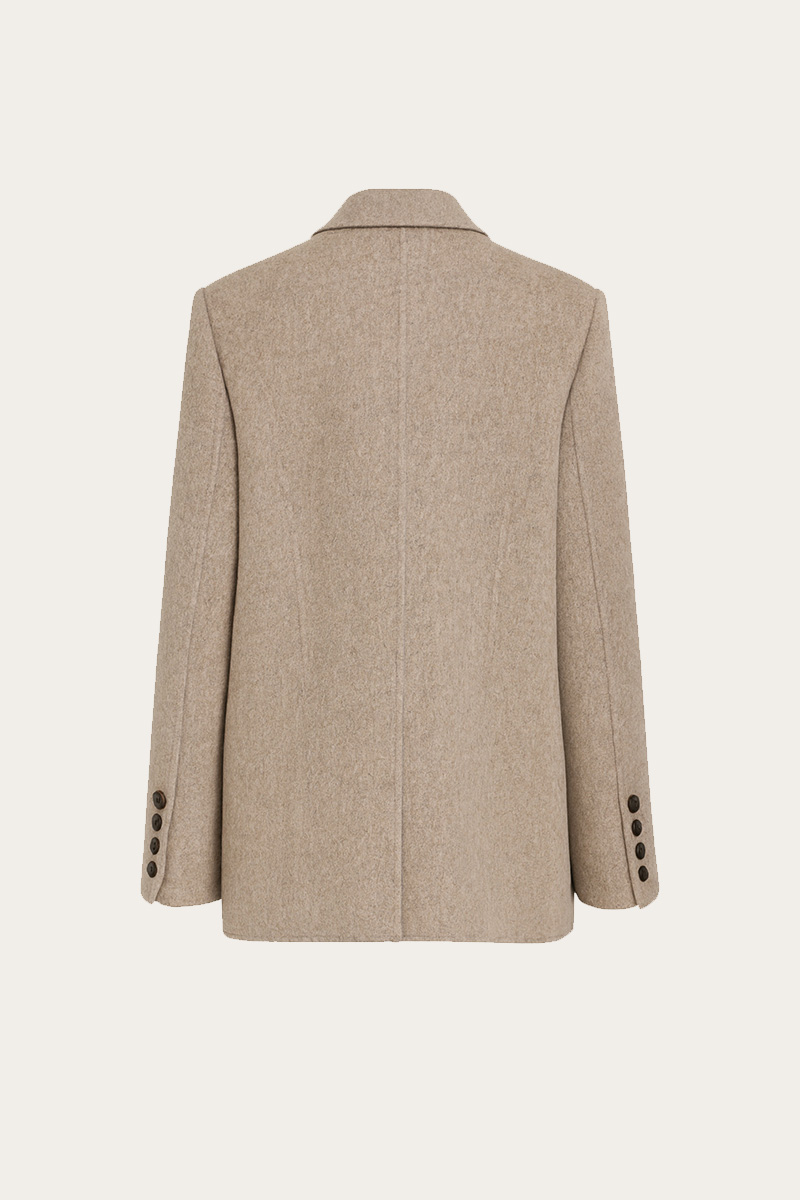 Beth Wool Jacket Taupe - Bilde 5