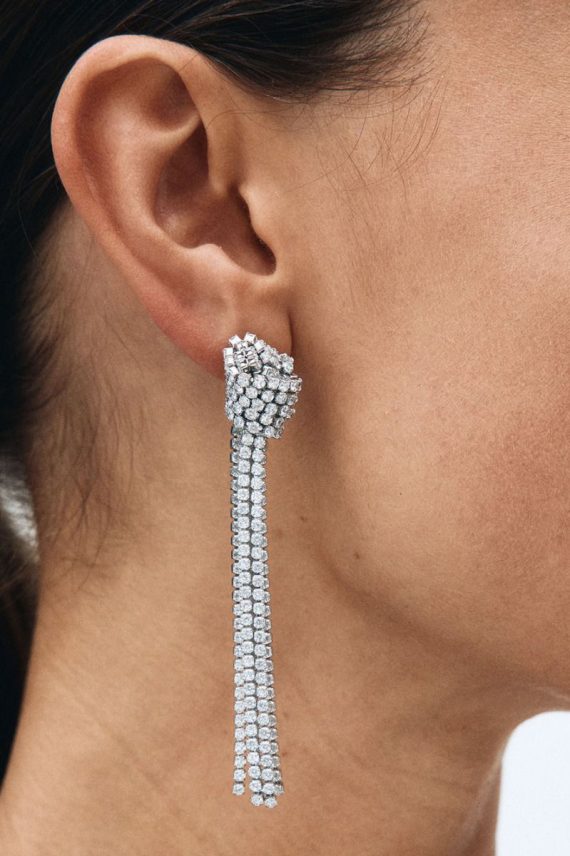 Revel Knot Earrings Silver