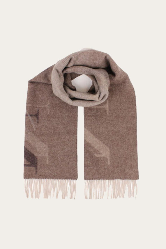 River Logo Lammeullskjerf Beige