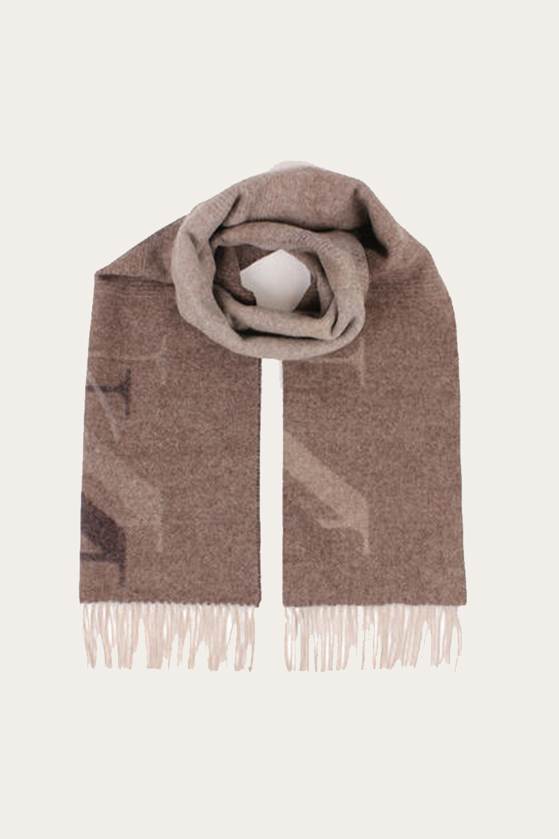 River Logo Lammeullskjerf Beige