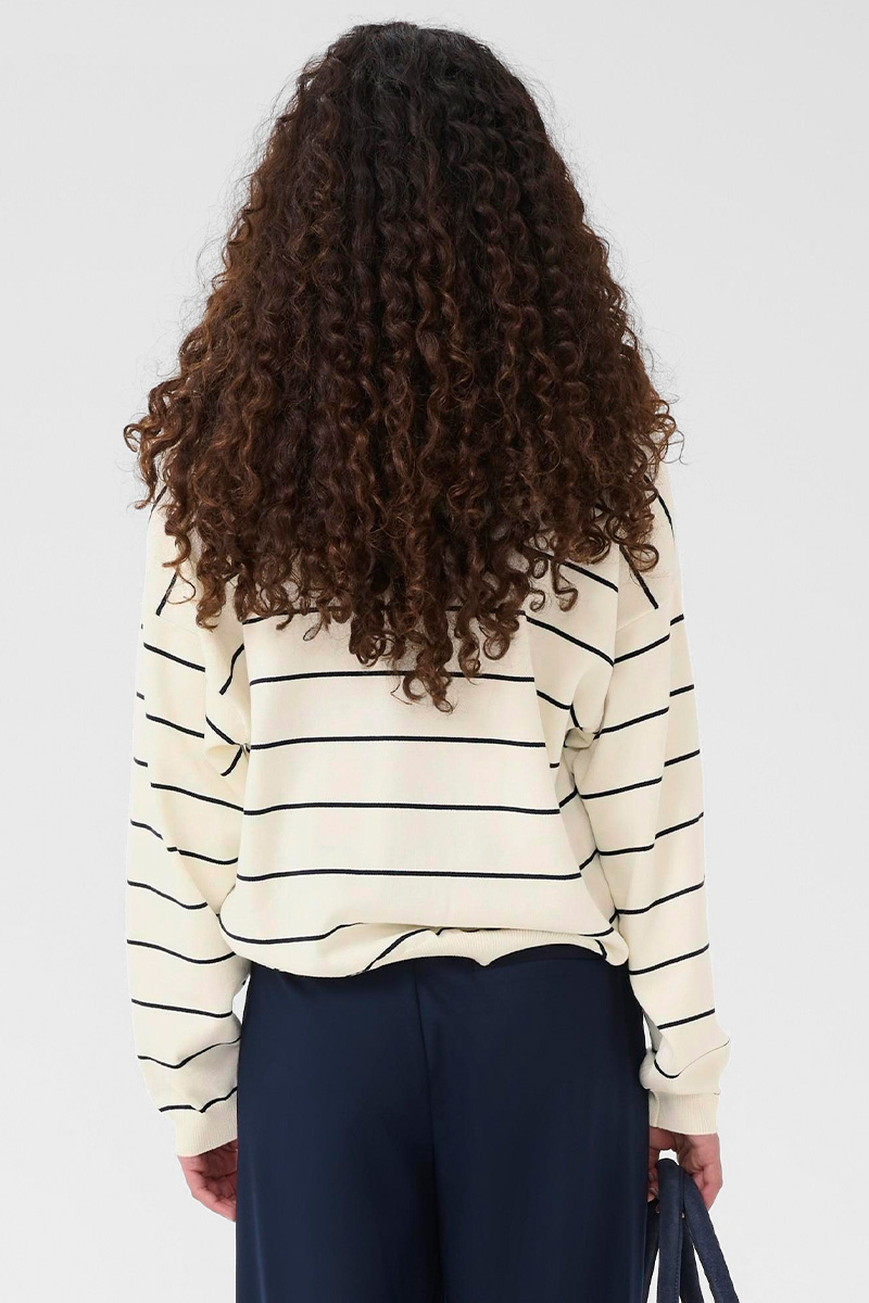 GZTaige Polo Pullover Egret/Skycaptain striped - Bilde 3